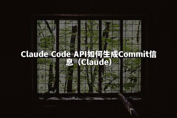 Claude Code API如何生成Commit信息（Claude）