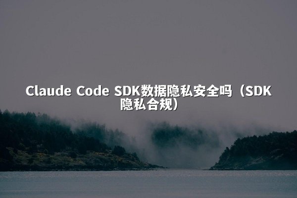 Claude Code SDK数据隐私安全吗（SDK隐私合规）