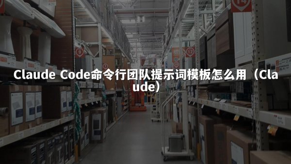 Claude Code命令行团队提示词模板怎么用（Claude）