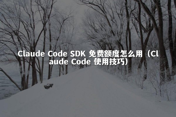 Claude Code SDK 免费额度怎么用（Claude Code 使用技巧）