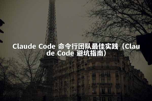 Claude Code 命令行团队最佳实践（Claude Code 避坑指南）