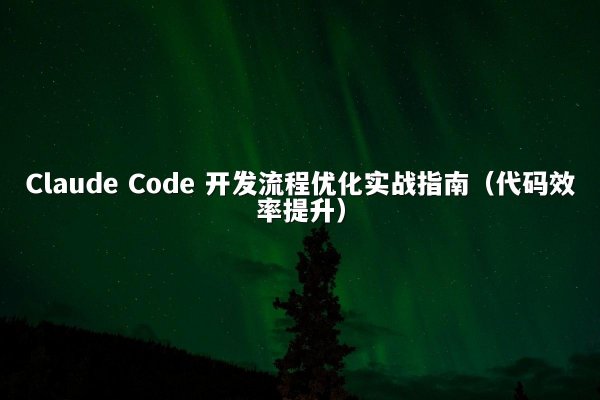 Claude Code 开发流程优化实战指南（代码效率提升）