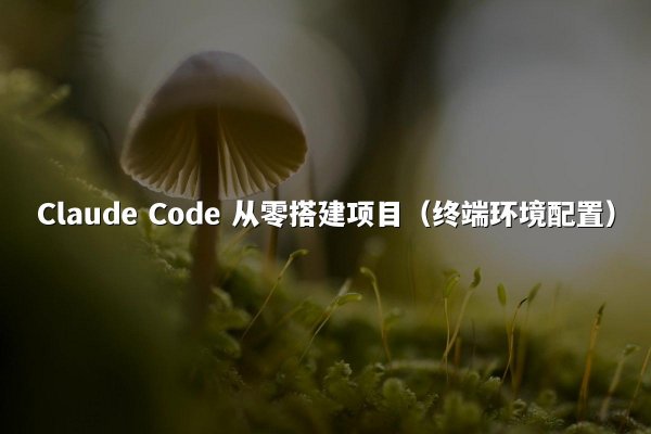 Claude Code 从零搭建项目（终端环境配置）