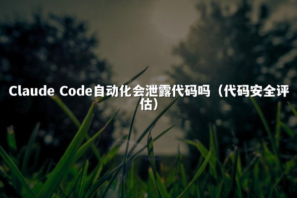 Claude Code自动化会泄露代码吗（代码安全评估）