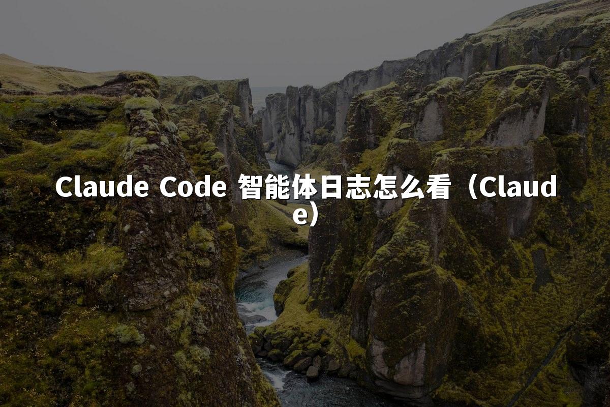 Claude Code 智能体日志怎么看(Claude)