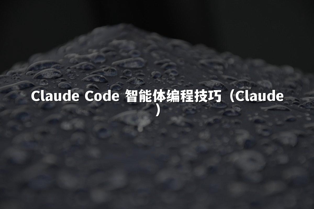 Claude Code 智能体编程技巧(Claude)