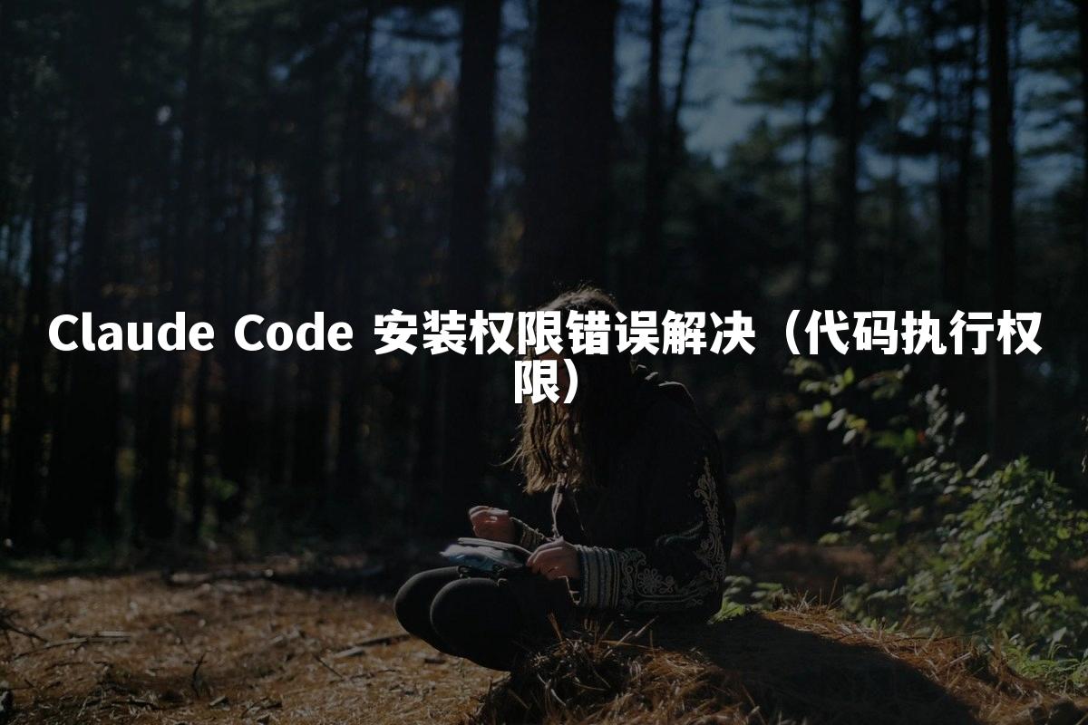 Claude Code 安装权限错误解决(代码执行权限)
