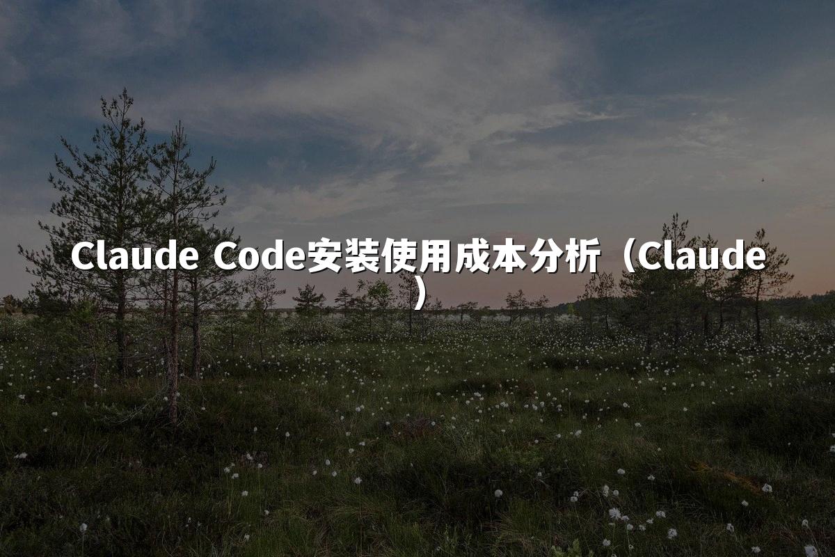 Claude Code安装使用成本分析（Claude）