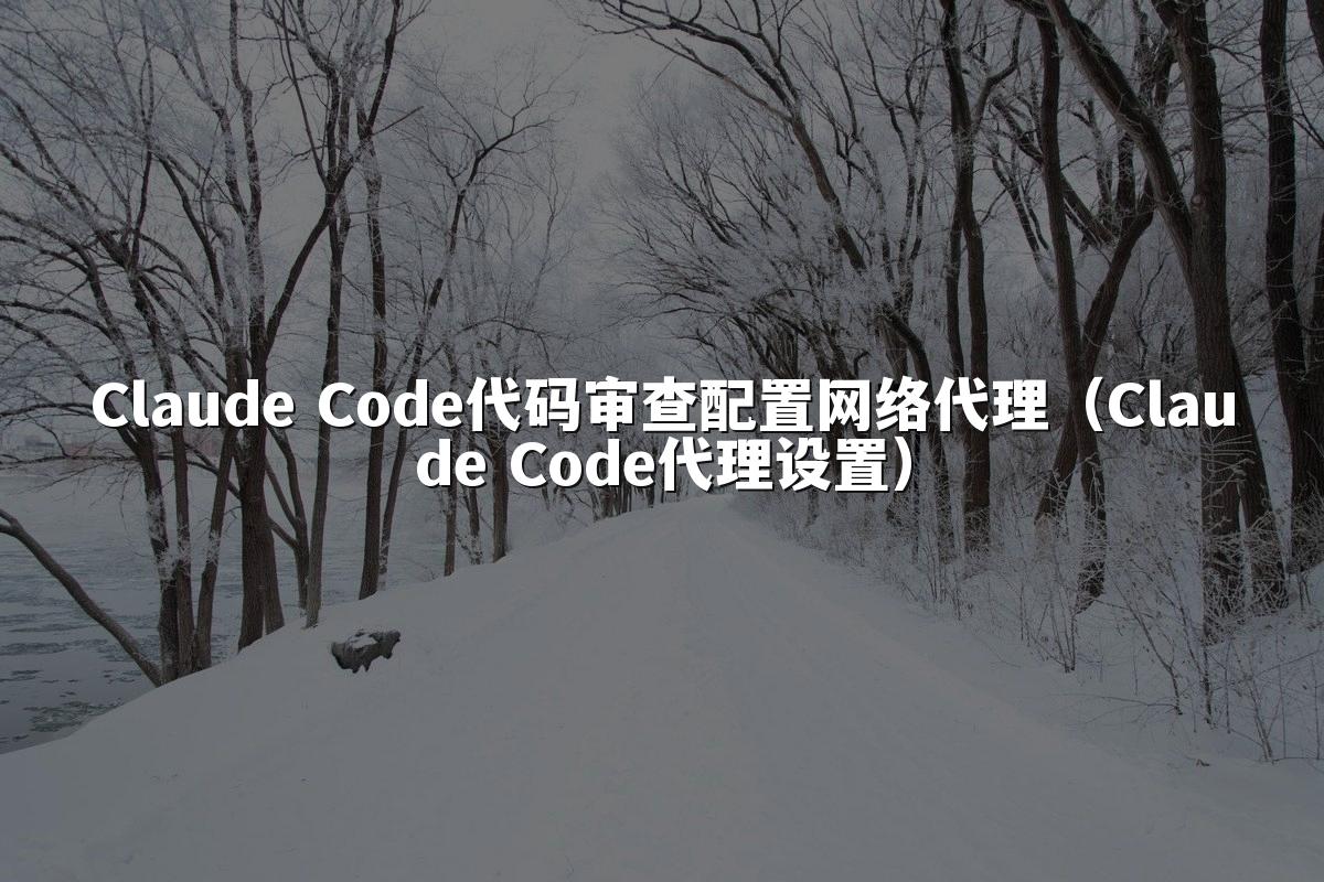 Claude Code代码审查配置网络代理（Claude Code代理设置）