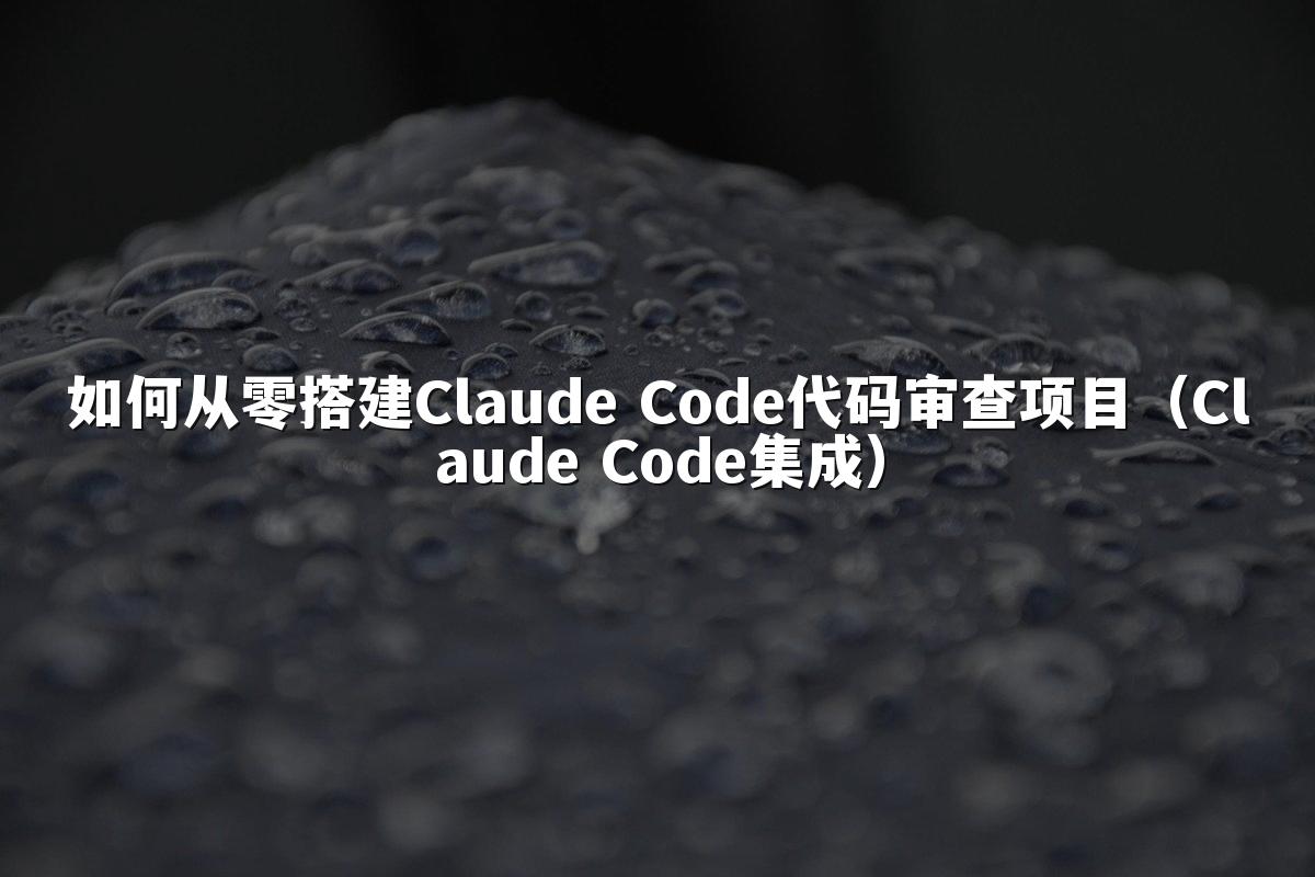如何从零搭建Claude Code代码审查项目(Claude Code集成)