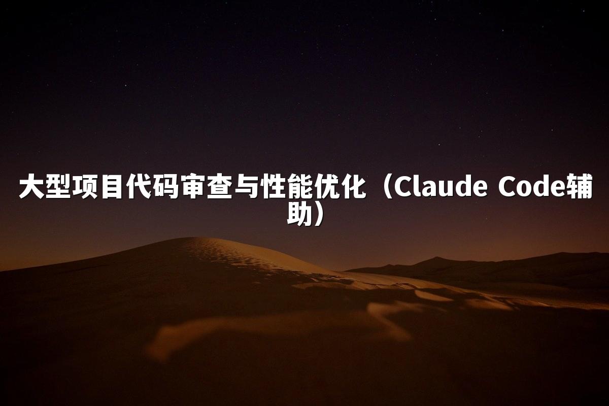 大型项目代码审查与性能优化（Claude Code辅助）