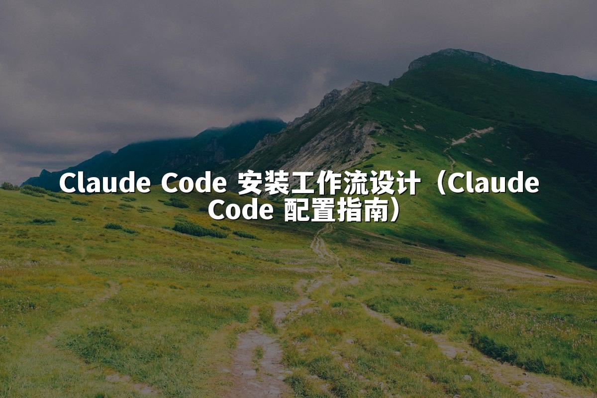 Claude Code 安装工作流设计(Claude Code 配置指南)