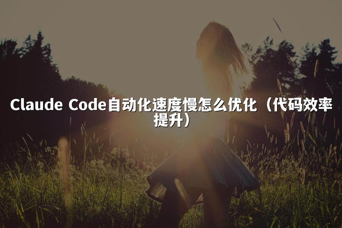 Claude Code自动化速度慢怎么优化（代码效率提升）