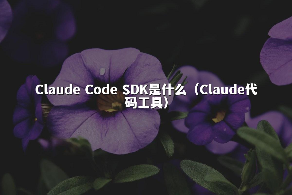 Claude Code SDK是什么(Claude代码工具)