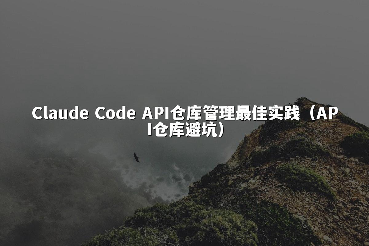 Claude Code API仓库管理最佳实践（API仓库避坑）