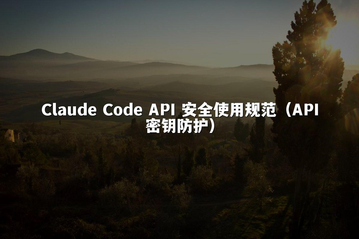 Claude Code API 安全使用规范(API密钥防护)