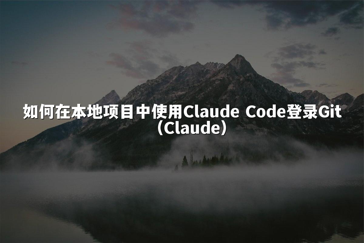 如何在本地项目中使用Claude Code登录Git（Claude）