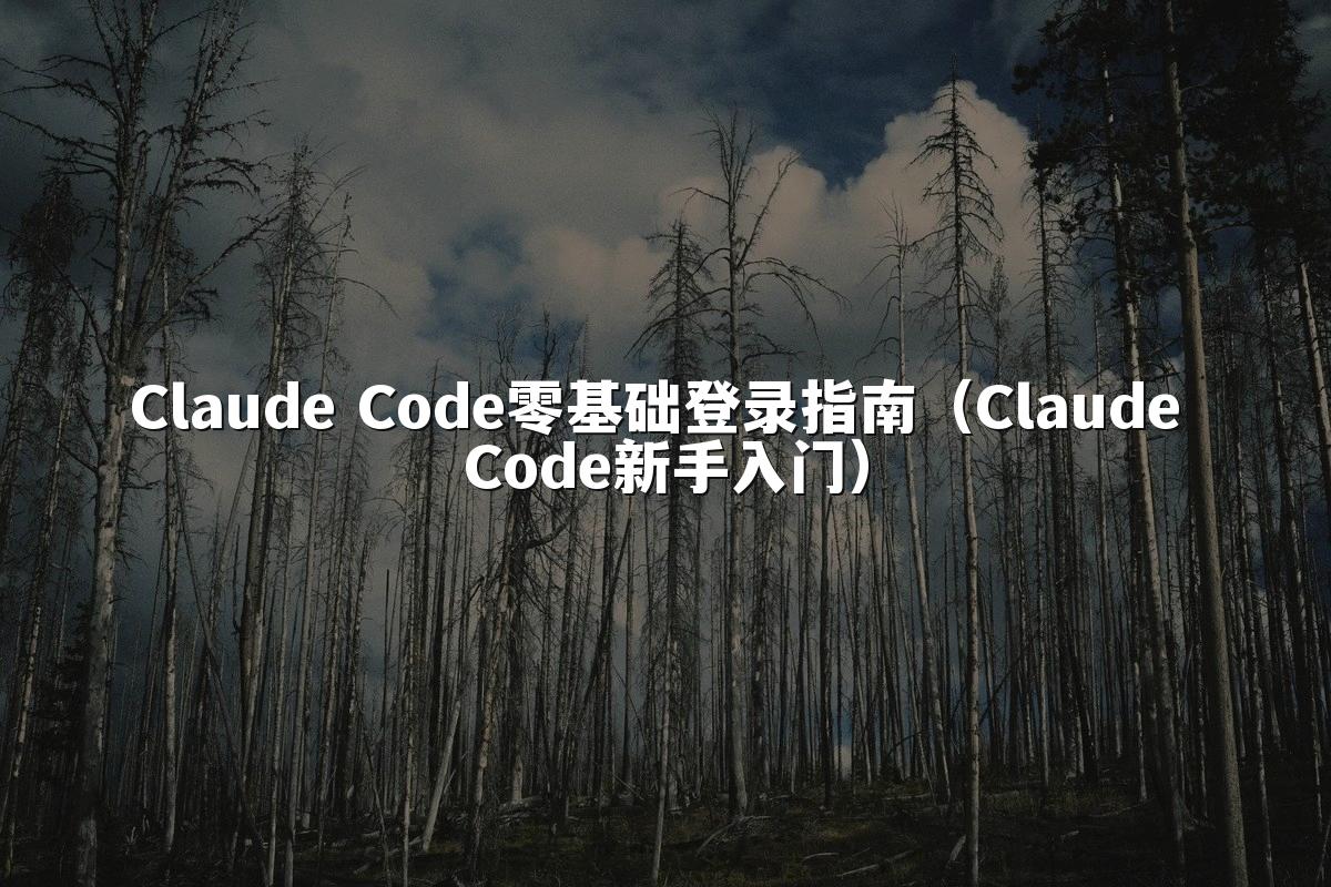 Claude Code零基础登录指南（Claude Code新手入门）