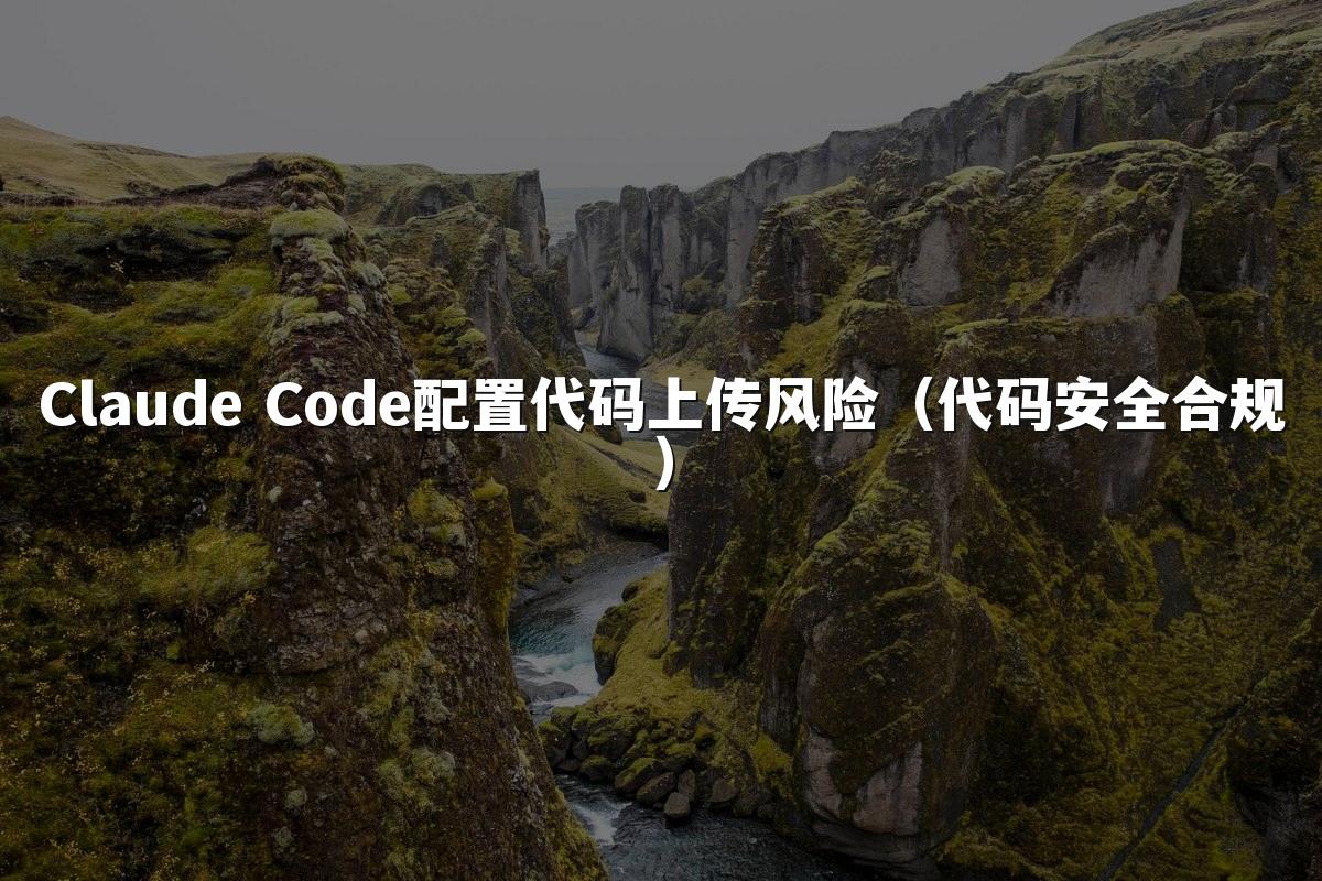 Claude Code配置代码上传风险(代码安全合规)