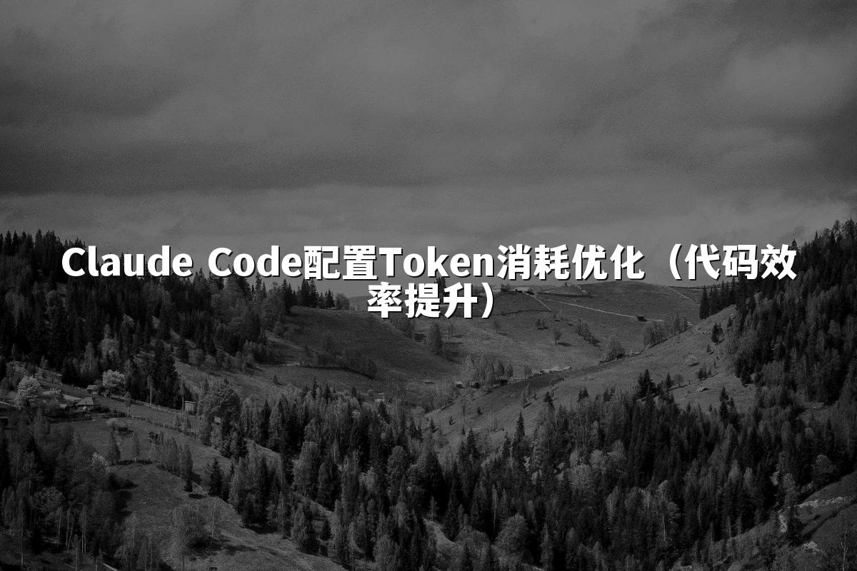 Claude Code配置Token消耗优化(代码效率提升)