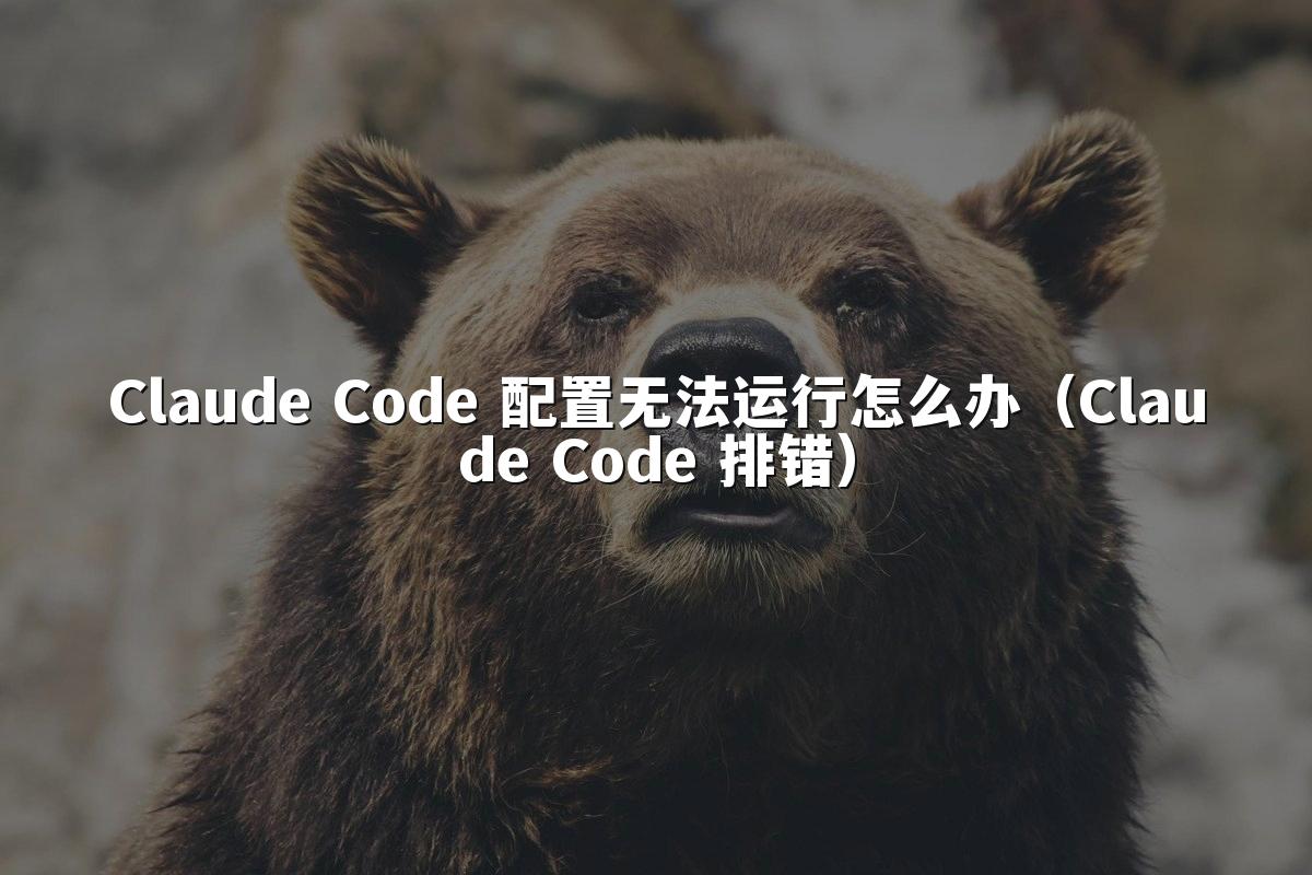Claude Code 配置无法运行怎么办(Claude Code 排错)