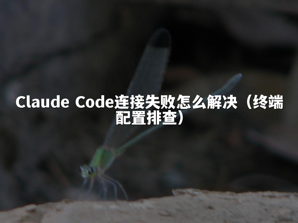 Claude Code连接失败怎么解决（终端配置排查）