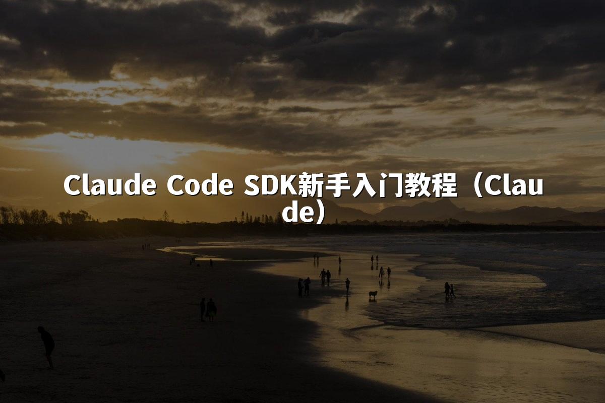 Claude Code SDK新手入门教程(Claude)