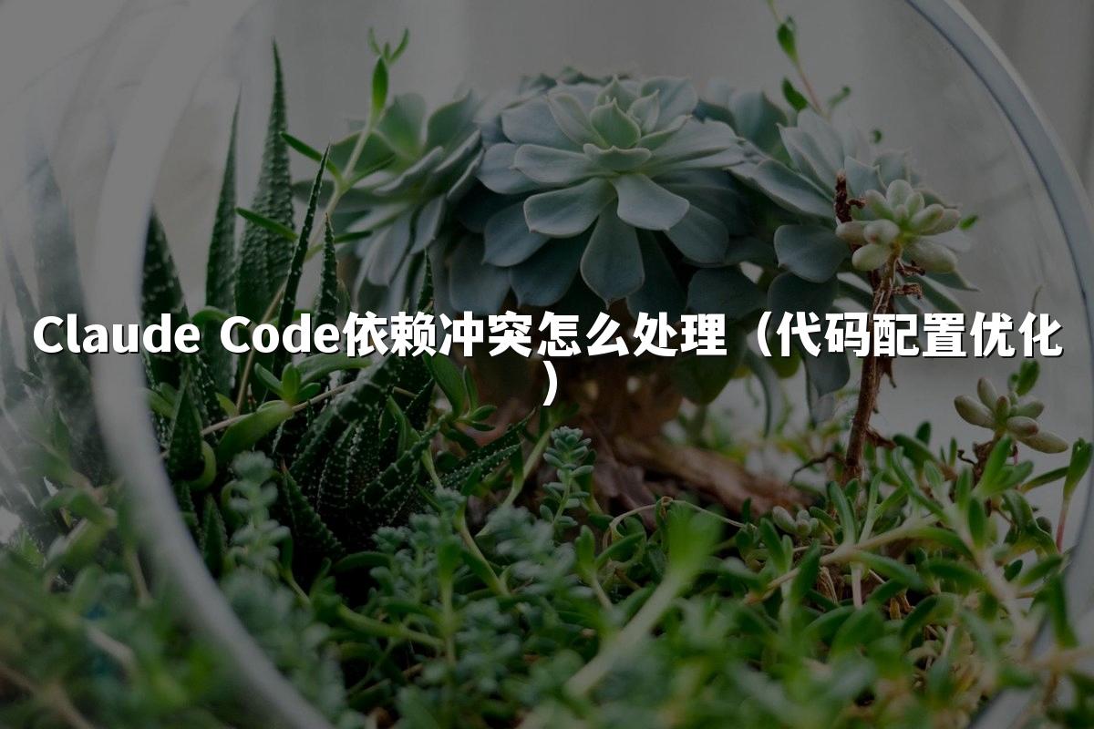 Claude Code依赖冲突怎么处理（代码配置优化）
