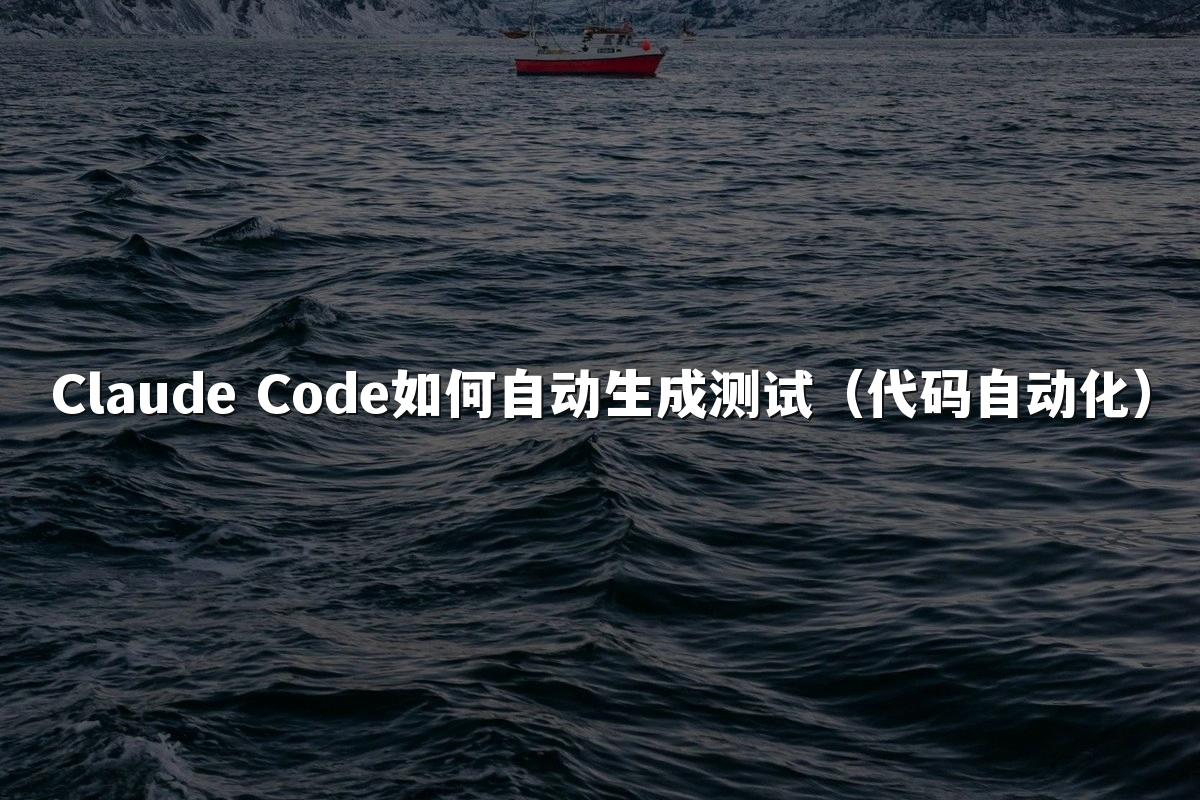 Claude Code如何自动生成测试（代码自动化）