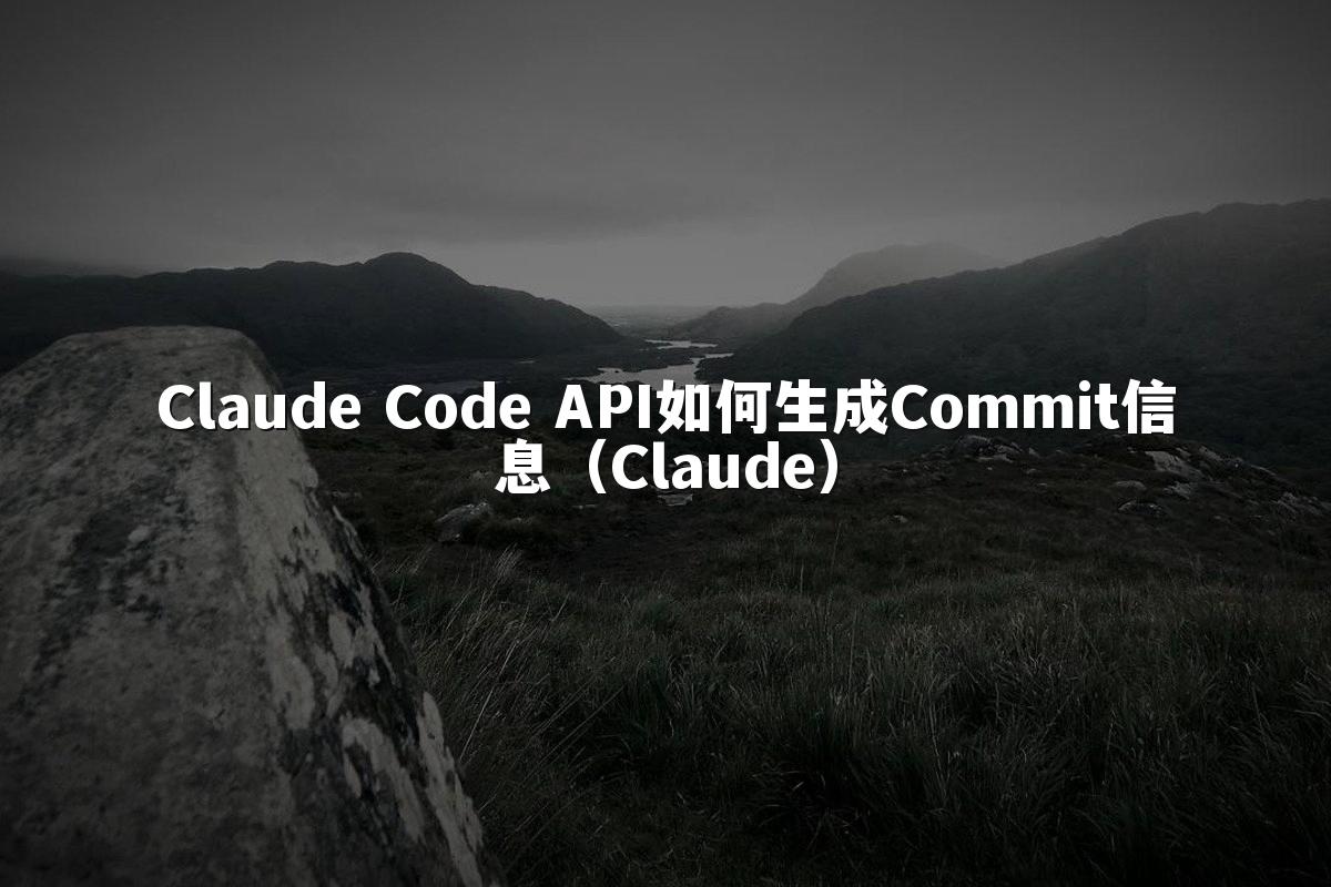 Claude Code API如何生成Commit信息(Claude)