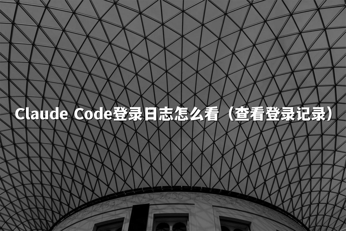 Claude Code登录日志怎么看(查看登录记录)