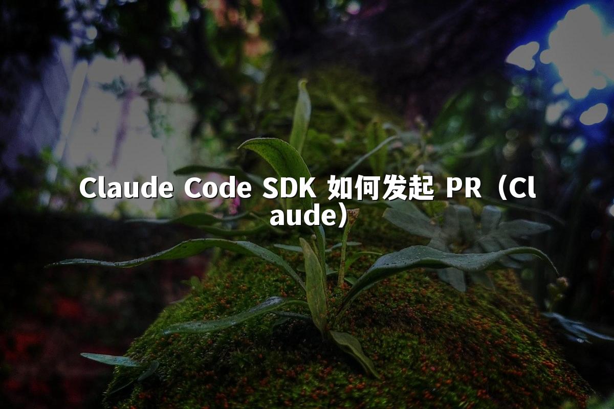 Claude Code SDK 如何发起 PR(Claude)