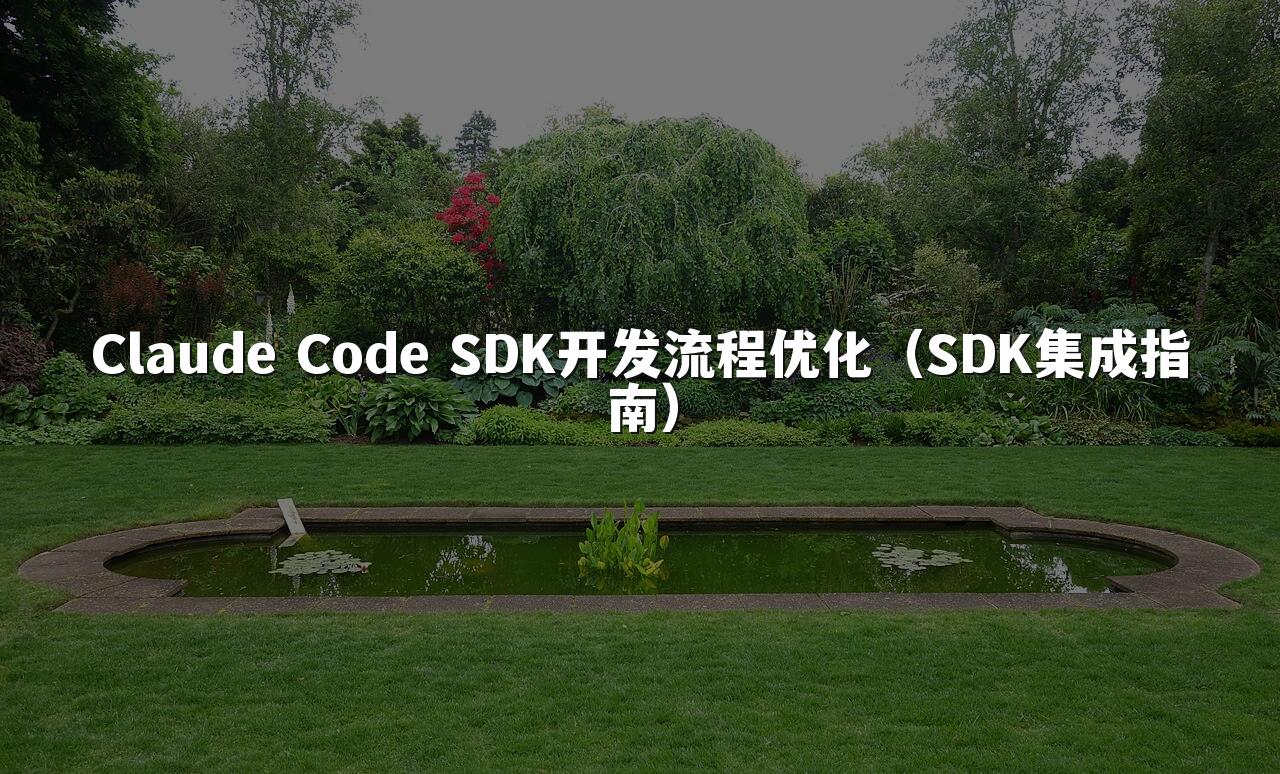 Claude Code SDK开发流程优化(SDK集成指南)