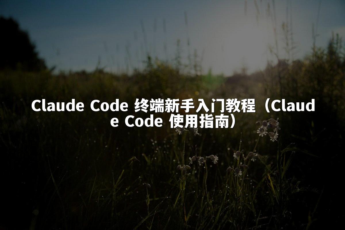 Claude Code 终端新手入门教程(Claude Code 使用指南)