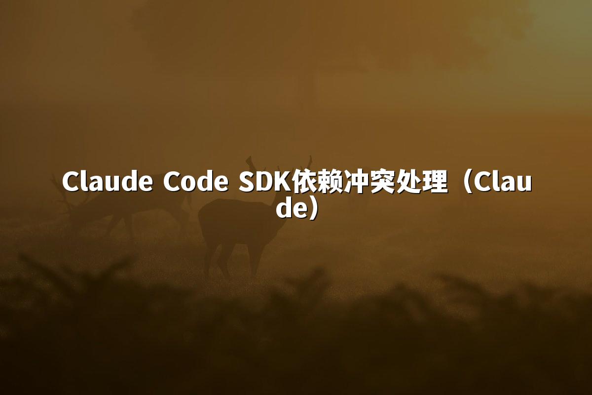 Claude Code SDK依赖冲突处理(Claude)