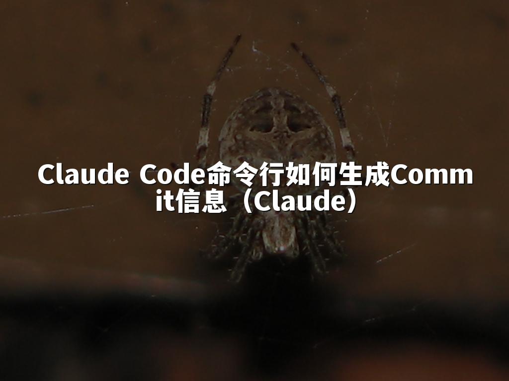 Claude Code命令行如何生成Commit信息（Claude）