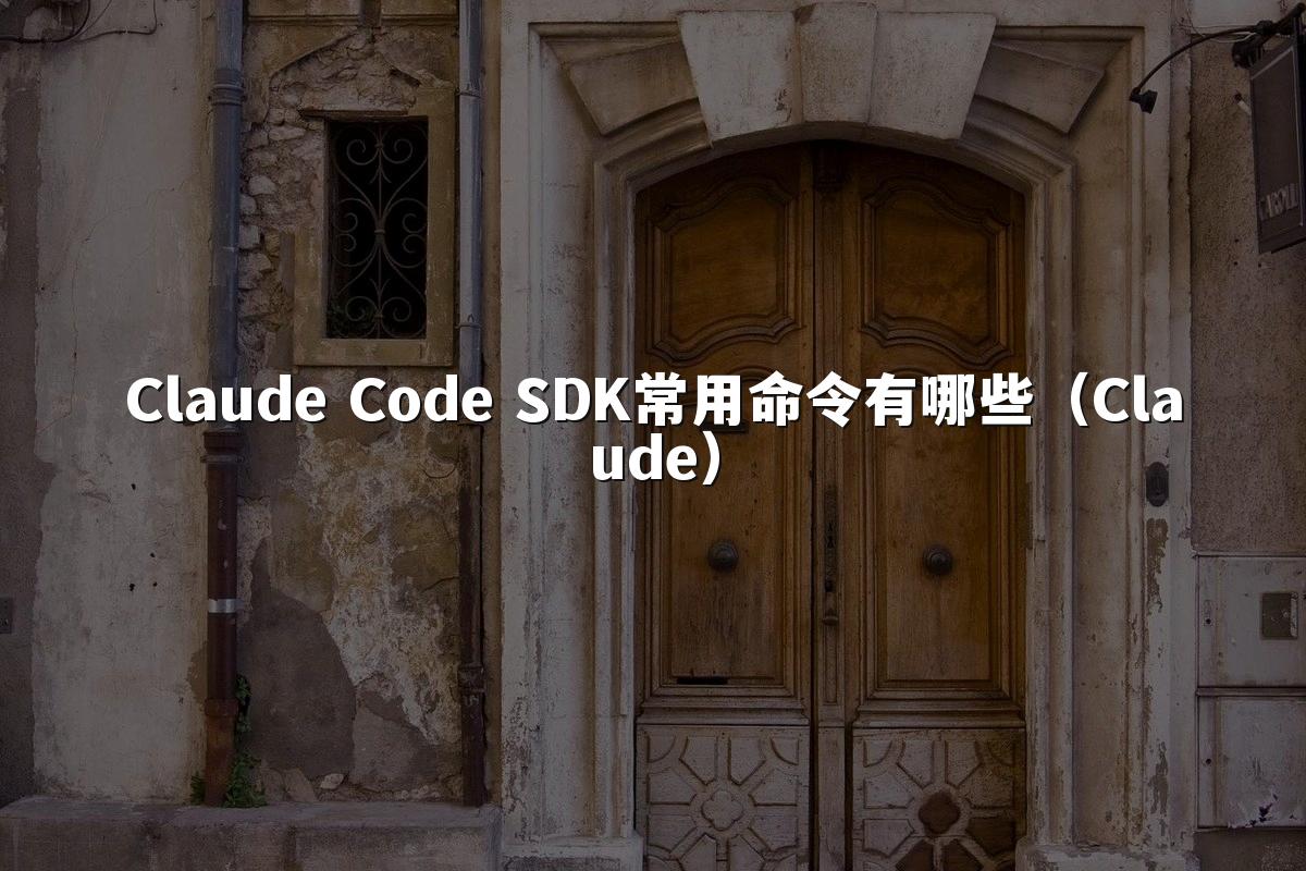 Claude Code SDK常用命令有哪些(Claude)