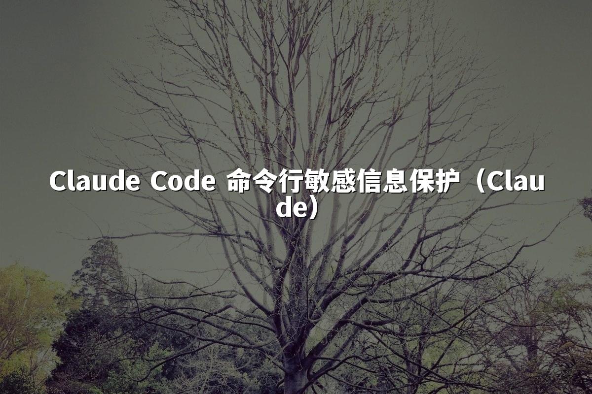 Claude Code 命令行敏感信息保护(Claude)