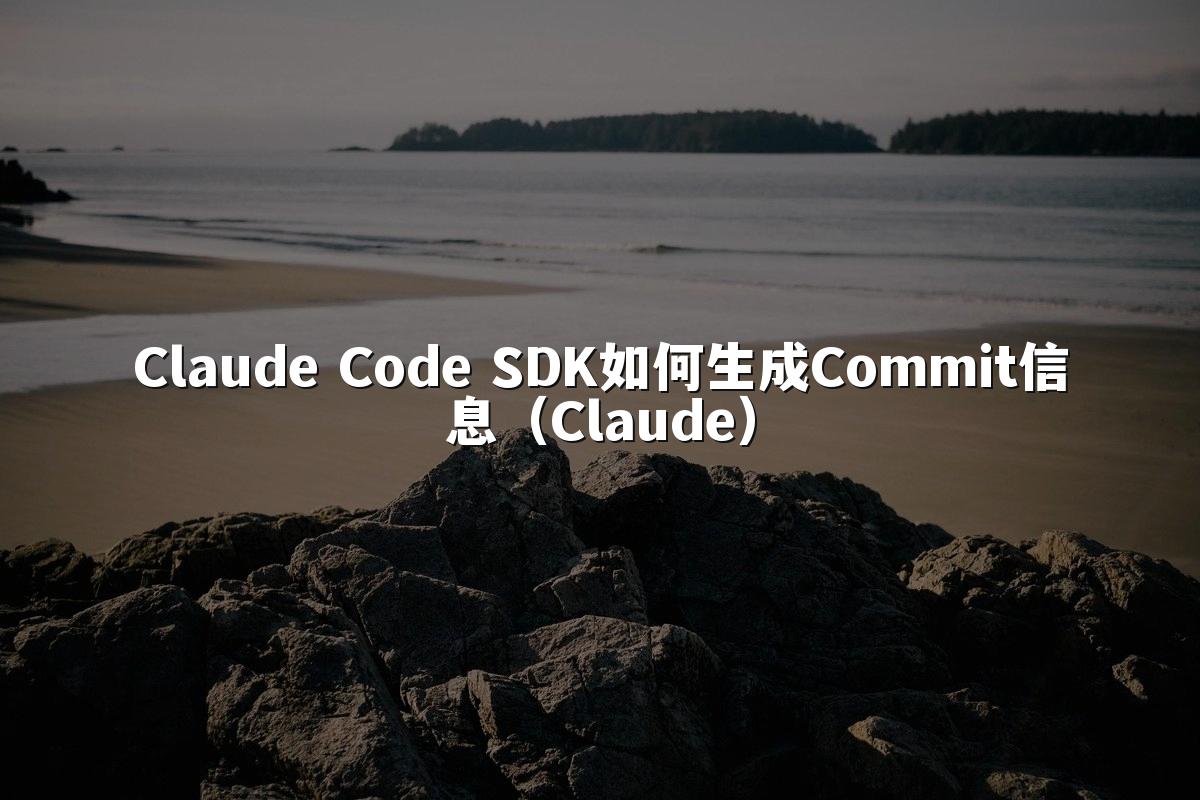 Claude Code SDK如何生成Commit信息(Claude)