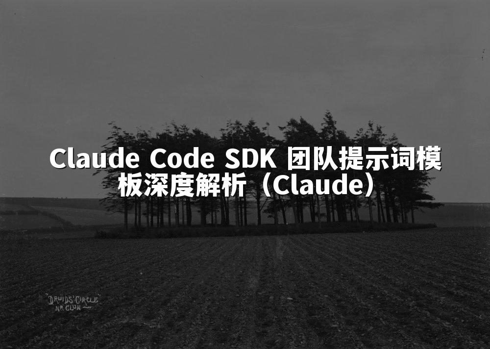 Claude Code SDK 团队提示词模板深度解析(Claude)