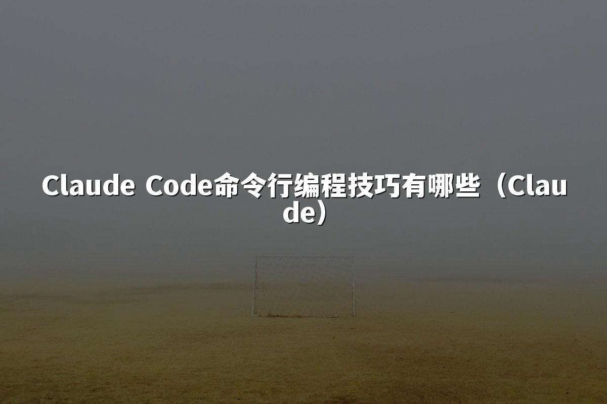 Claude Code命令行编程技巧有哪些(Claude)