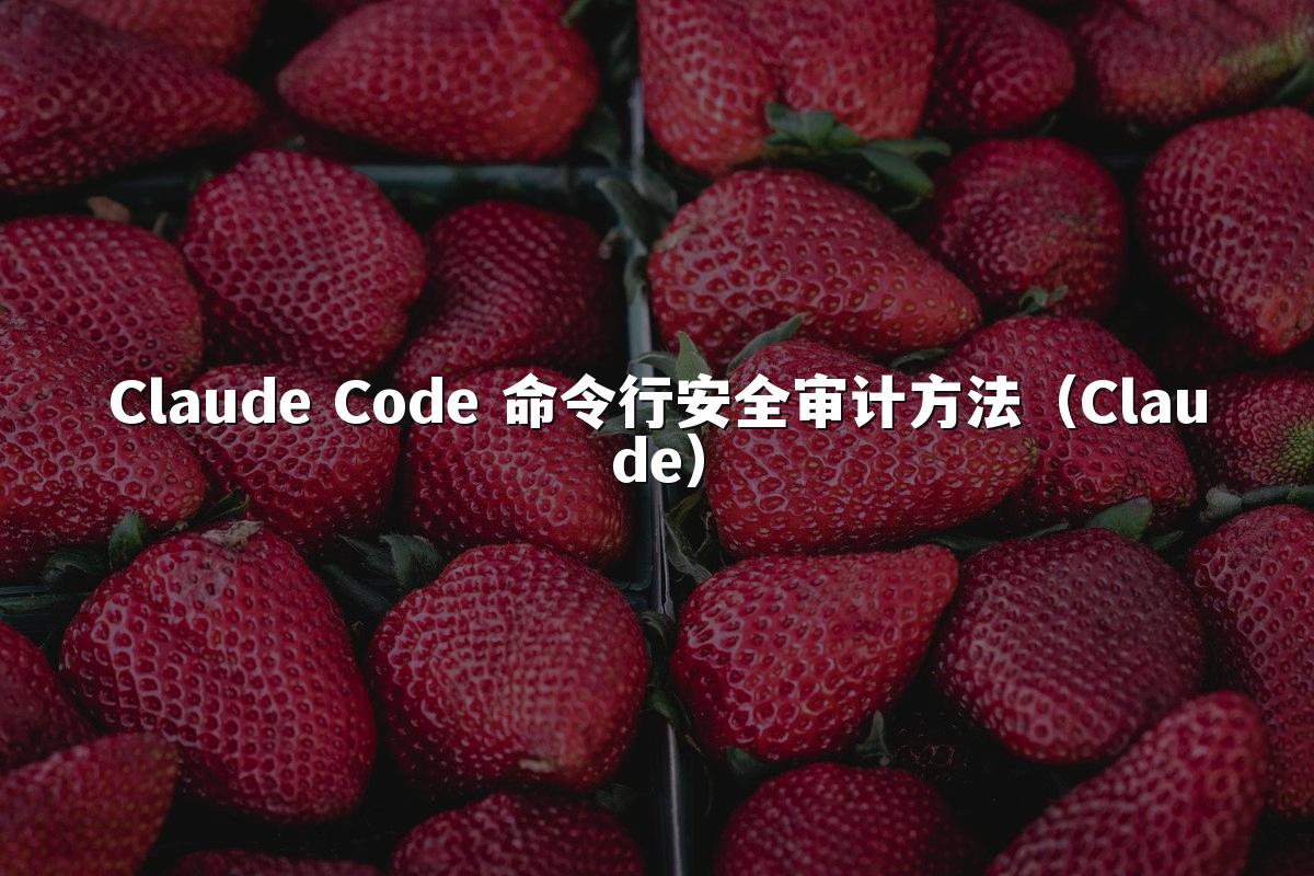 Claude Code 命令行安全审计方法（Claude）